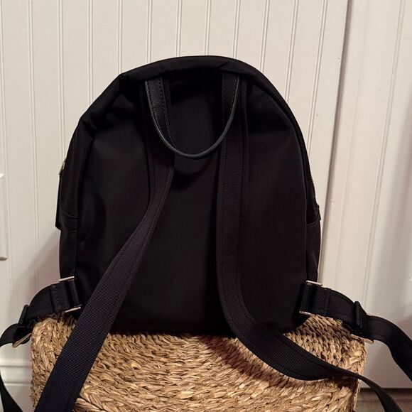 Kate Spade Black Dawn Backpack Nylon Zip Closure Front Pocket Waterbottle Slip main image 9